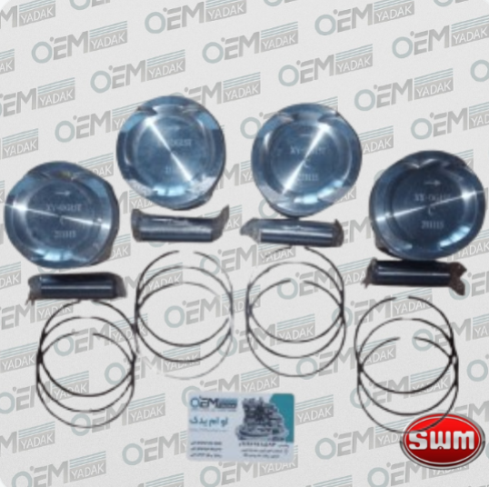 رینگ و پیستون طرح اصلی با رینگ فابریک SWM و KMC A5